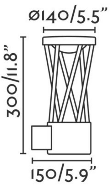 FARO TWIST nástěnná lampa, tmavě šedá