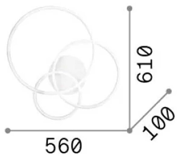Ideal lux Frame LED stropní svítidlo ČernáObdelníkové3000K