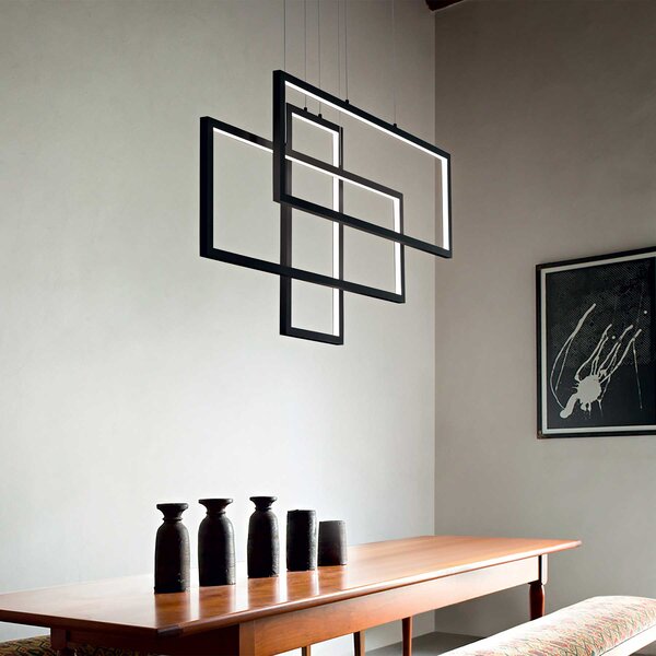 Ideal lux Frame LED závěsné svítidlo BíláKruhové