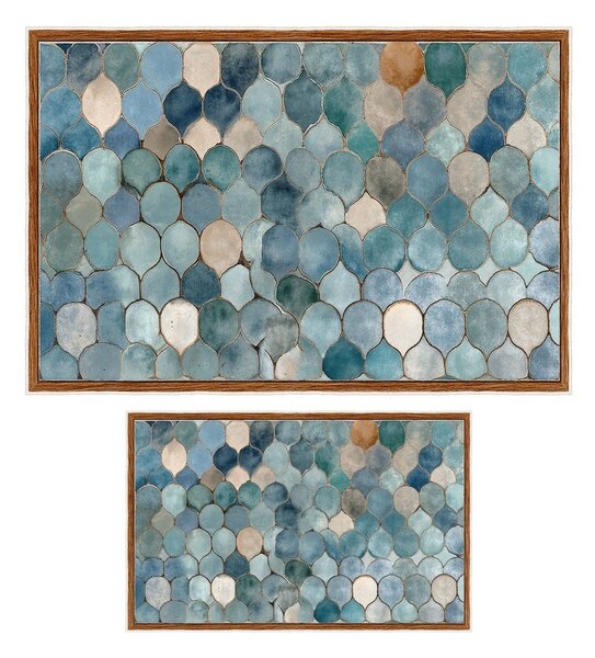 Modré koupelnové předložky v sadě 2 ks 60x100 cm – Foutastic
