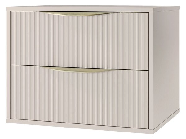 Hector Závěsná skříňka pod umyvadlo Avila s deskou 60 cm kašmír/zlatá