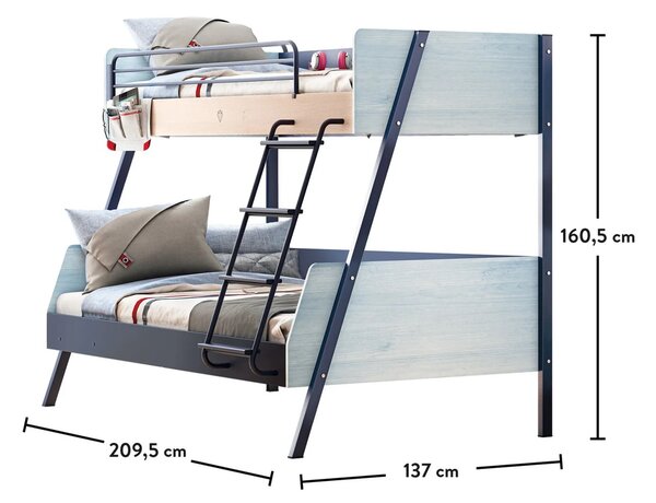 Čilek Studentská patrová postel (90x200-120x200 cm) Trio