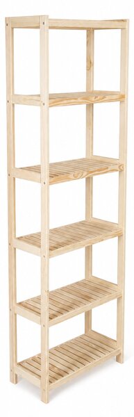 Regál dřevěný borovice PN 6 - 213x60x33 cm