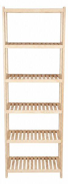Regál dřevěný borovice PN 6 - 213x60x33 cm