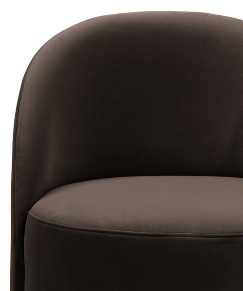 Hector Otočné designové křeslo Enzo velur čokoládové