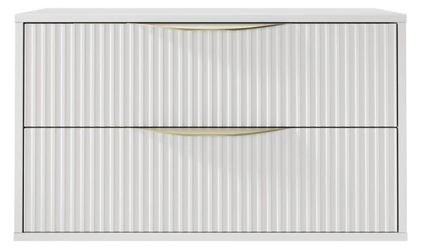 Hector Závěsná skříňka pod umyvadlo Avila s deskou 80 cm bílá/zlatá