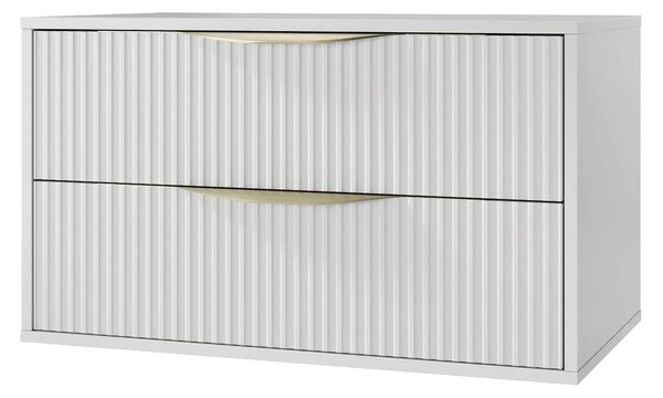 Hector Závěsná skříňka pod umyvadlo Avila s deskou 80 cm bílá/zlatá