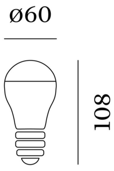 LED žárovka A60 E27 2700K 5.5W Zlatá