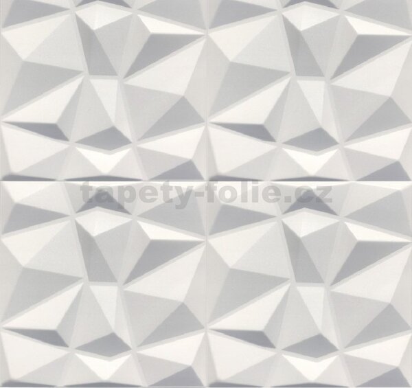 3D panel 0001, cena za kus, rozměr 50 cm x 50 cm, DIAMANT bílý, IMPOL TRADE