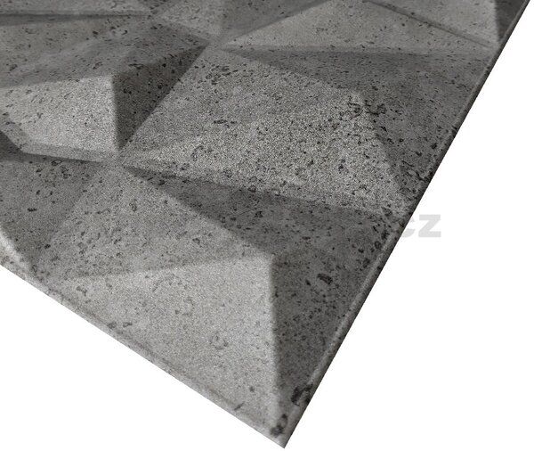 3D panel 0041, rozměr 50 cm x 50 cm, DIAMANT světle šedý, IMPOL TRADE