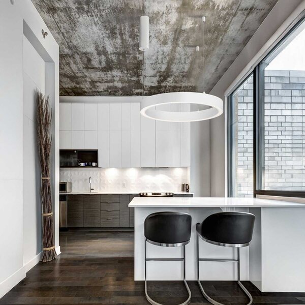 Nova Luce Sting LED kruhové závěsné svítidlo stmívatelné Ø800mmBílá