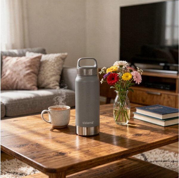 Sistema Nerezová termoska Hydrate Stainless Steel 650 ml, šedá