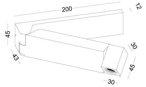 Slim reading arm LED nástěnné čtecí svítidlo Bílá