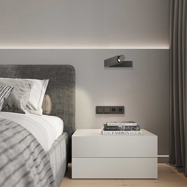 Slim reading arm LED nástěnné čtecí svítidlo Bílá