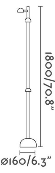 FARO BROT 1800 sloupková lampa, černá