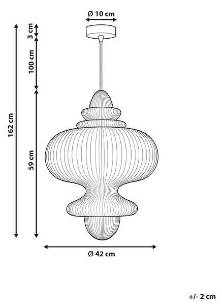 Závěsná lampa AMALSAN Papír Béžová