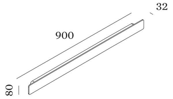 Wever and Ducré MILES nástěnné podélné svítidlo 900mmČerná2700K