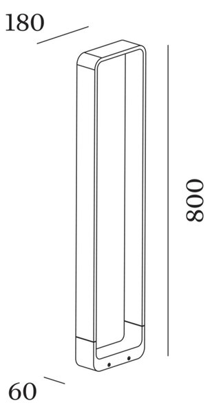 Wever and Ducré TAPE sloupkové svítidlo IP65 800mm