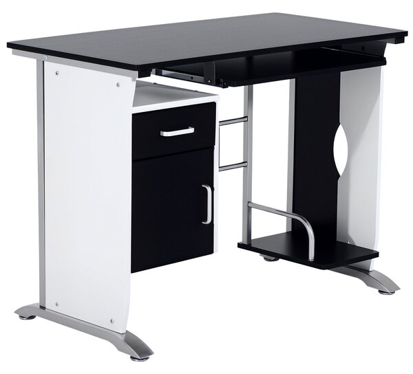 HOMCOM PC Počítačový stůl Kancelářský stůl 100x52x75cm Dřevěný nábytek | Aosom