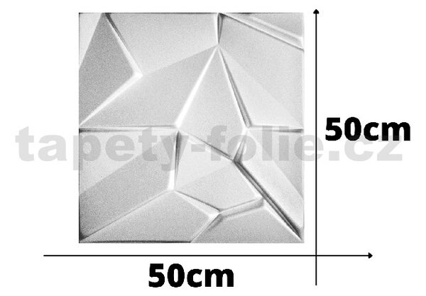 3D panel 0028, rozměr 50 cm x 50 cm, MERKUR bílý, IMPOL TRADE