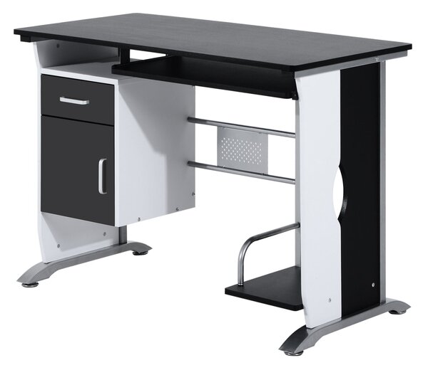 HOMCOM PC Počítačový stůl Kancelářský stůl 100x52x75cm Dřevěný nábytek | Aosom