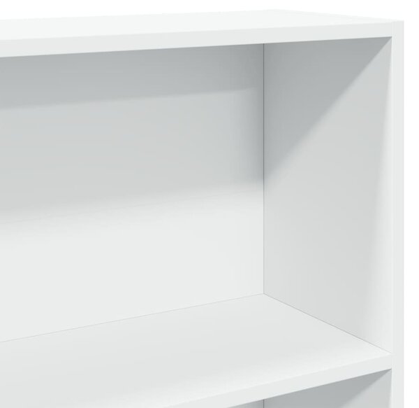 Knihovna bílá 80 x 30 x 189 cm kompozitní dřevo 3314669