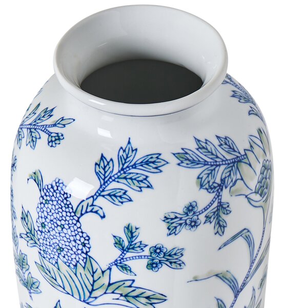 Váza na květiny GUADIX Porcelán 35 cm Bílá/Modrá