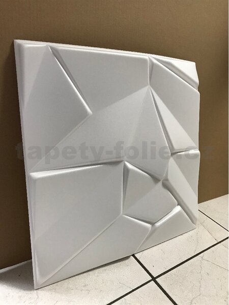 3D panel 0028, rozměr 50 cm x 50 cm, MERKUR bílý, IMPOL TRADE