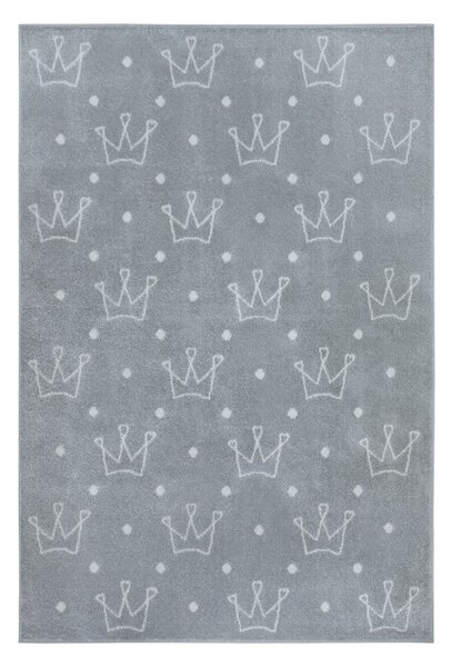 Šedý dětský koberec 160x235 cm Crowns – Hanse Home