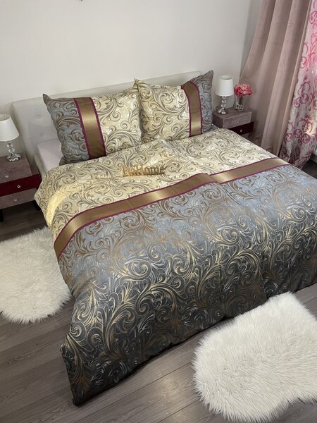 Bavlněné povlečení Charlote TiaHome - 1x Polštář 90x70cm, 1x Přikrývka 140x200cm