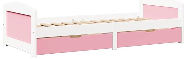 Válenda se 2 zásuvkami bez matrace bílá a růžová IRUN 90x200 cm 3314679
