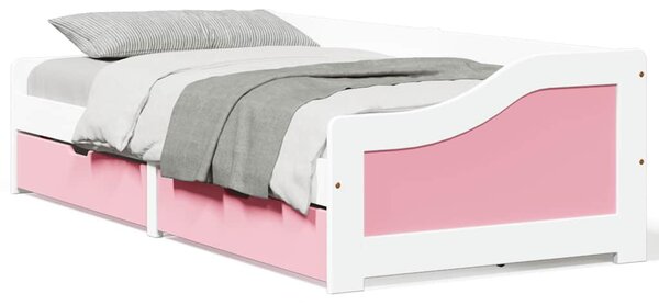 Válenda se 2 zásuvkami bez matrace bílá a růžová IRUN 90x200 cm 3314681