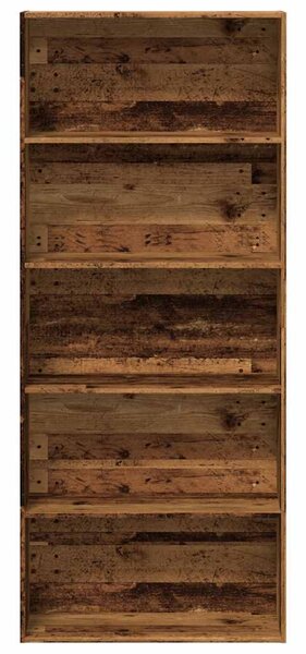 Knihovna old wood 80 x 30 x 189 cm kompozitní dřevo 3314676