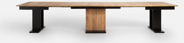 Szynaka Jídelní rozkládací stůl Venetto 160/410 cm dub Craft zlatý/černý