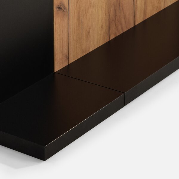 Szynaka Jídelní rozkládací stůl Venetto 160/410 cm dub Craft zlatý/černý