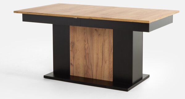 Szynaka Jídelní rozkládací stůl Venetto 160/410 cm dub Craft zlatý/černý