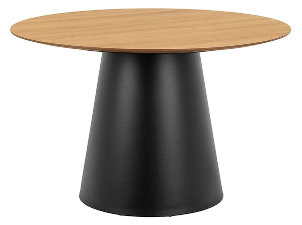 Actona Kulatý jídelní stůl Soli 120 cm dub přírodní/černý