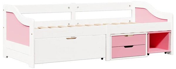 Válenda se 3 zásuvkami bez matrace bílá a růžová IRUN 90x200 cm 3314685