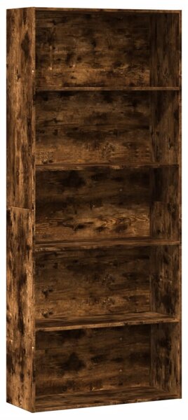 Knihovna kouřový dub 80 x 30 x 189 cm kompozitní dřevo 3314673
