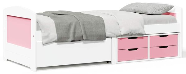 Válenda se 5 zásuvkami bez matrace bílá a růžová IRUN 90x200 cm 3314683