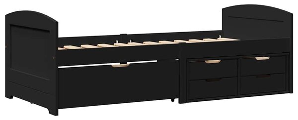 Válenda se 5 zásuvkami bez matrace černé IRUN 90x200 cm 3314682