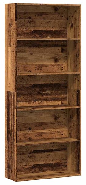 Knihovna old wood 80 x 30 x 189 cm kompozitní dřevo 3314676