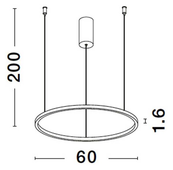 Nova Luce Tarquin LED kruhové závěsné svítidlo 800mmBílá