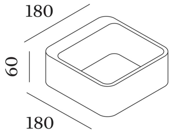Wever and Ducré TAPE nástěnné svítidlo IP65 Černá