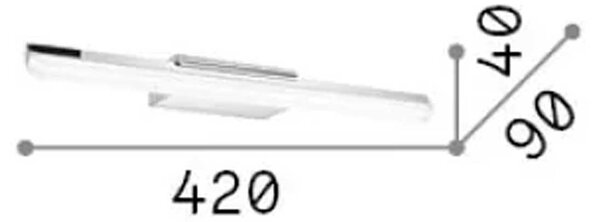 Ideal lux Riflesso LED nástěnné koupelnové svítidlo IP54 Bílá620mm