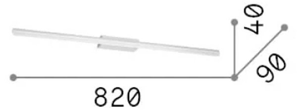 Ideal lux Riflesso LED nástěnné koupelnové svítidlo IP54 Bílá620mm