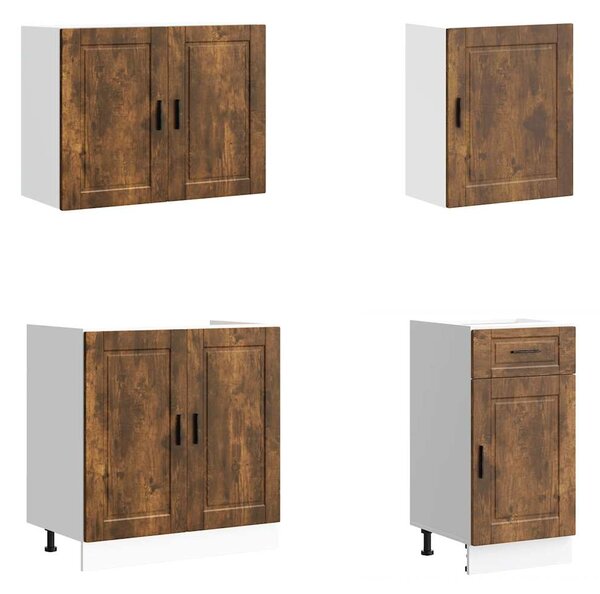 7dílná sada kuchyňských skříněk "Porto" kouřový dub, imitace dřeva 3314786