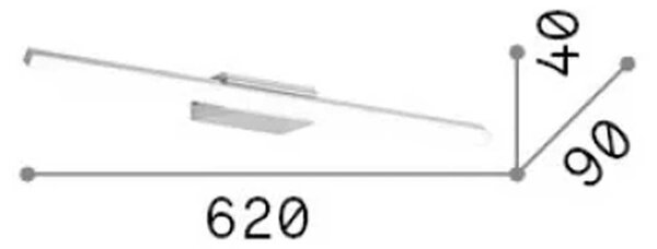 Ideal lux Riflesso LED nástěnné koupelnové svítidlo IP54 Bílá620mm