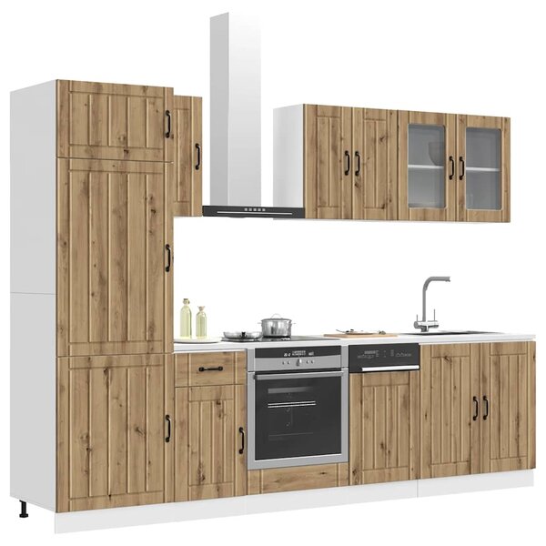 8dílná sada kuchyňských skříněk "Kalmar" dub artisan kompozit 3314810