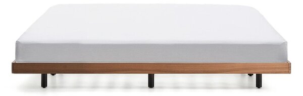 Hnědá dvoulůžková postel z březového dřeva bez čela s roštem 160x200 cm Norlen – Kave Home